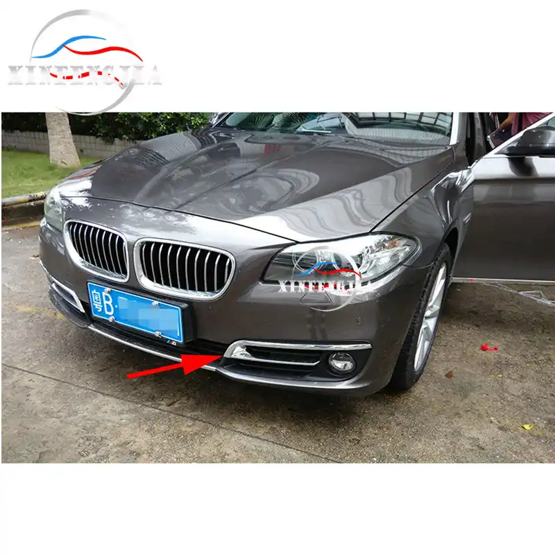 POUR BMW 5 F10 F11 2014-2016 NEUF front Foglight Grille avec Silver Trim Paire