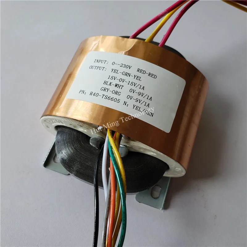 15V-0-15V 1A 9V R сердечник трансформатор 50VA R40 на заказ 220V медный щит выход для