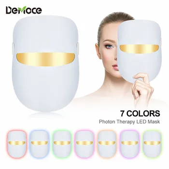 

7 Colors Led Facial Mask Beauty Skin Care Rejuvenation Wrinkle Acne Removal Beauty Therapy Face Whitening Tighten Instrument