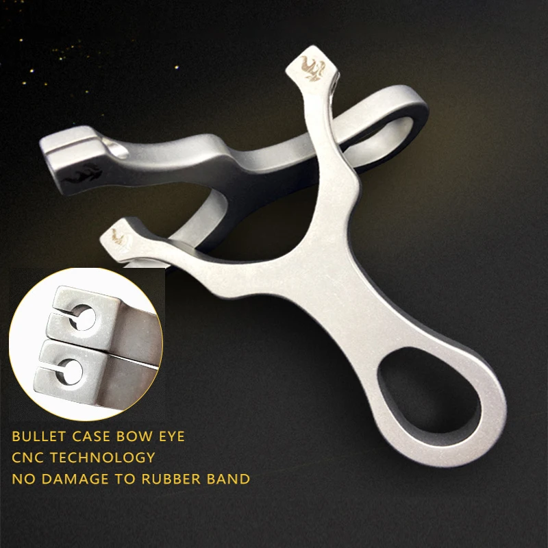 

Stainless Steel CNC Machining Slingshot Rapid Fire Precision Outdoor Hunting Gear Professional Dual-purpose Shooting Bow