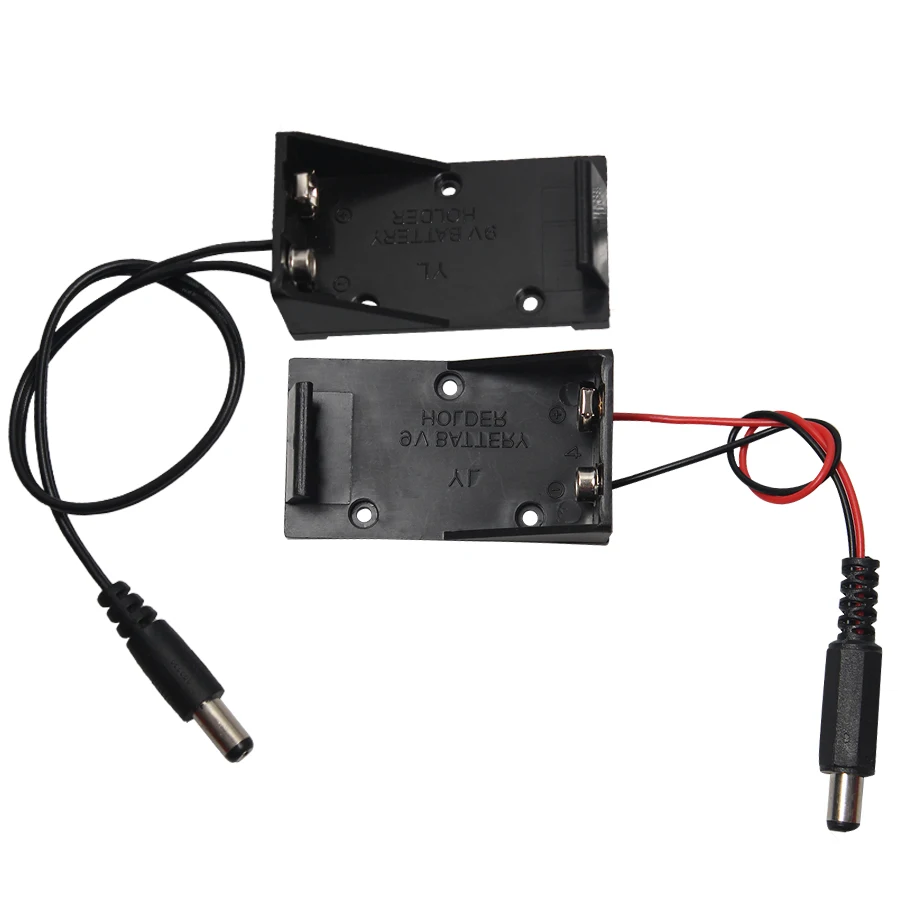 

1Pcs D Size Battery Holder Box Case Storage Container With DC 2.1*5.5 Positive&Negative Buckle 9V for D Size Battery for Arduino