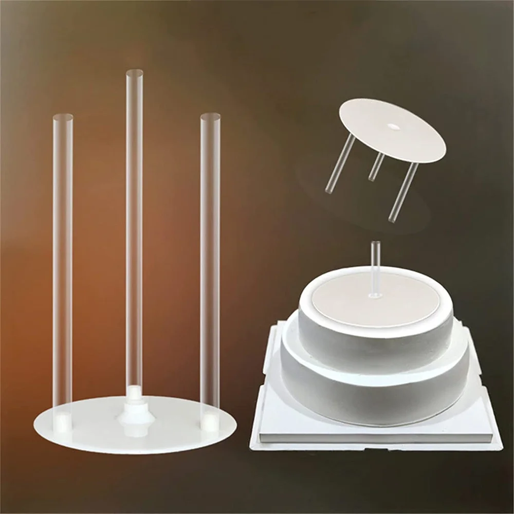 9/12/16/20cm Multi-Layer Cake Stand Acrylic Cake Tier Supports Frame Construction Stacking DIY Baking Decoration Tools