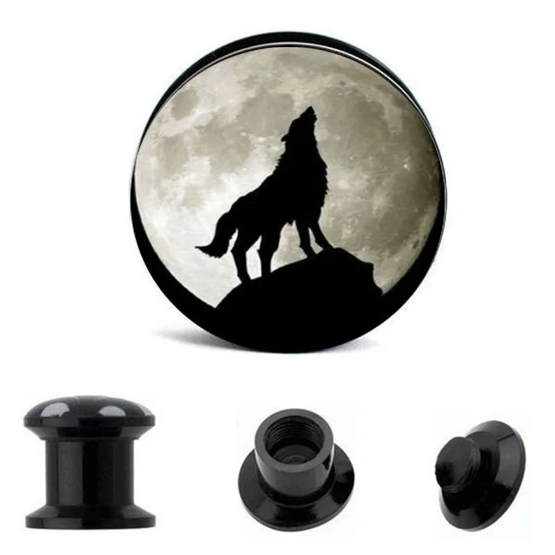 JUNLOWPY Wholesale Body Jewelry Acrylic UV Ear Gauge Plug Internally Thread Screw Ear Expander Piercing Earring Stretcher 4-16mm