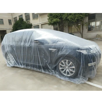 

AUniversal Car Cover Waterproof Dustproof Disposable Car Covers Size M-XL Transparent Plastic Car Covers