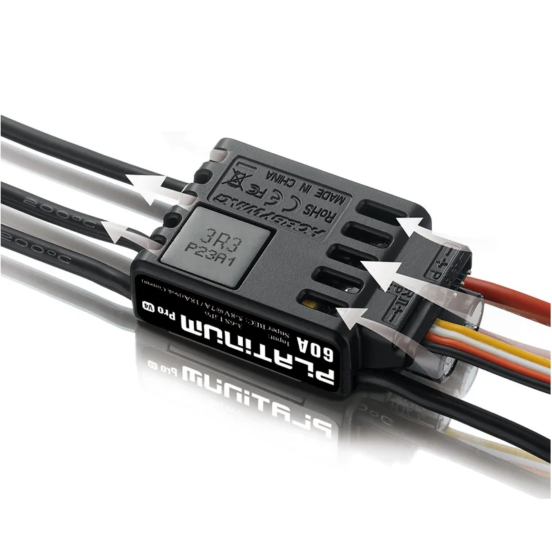 HobbyWing Platinum PRO V4 60A ESC(3 S-6 S) для 450-480 класса Heli(Пропеллер: 325-360 мм
