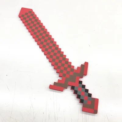 Новейший дизайн Размеры 45 см Minecrafted голубой бриллиант меч мягкой eva игрушки из пеноматериала меч серый Кирка для детей, игрушки для детей - Цвет: MY062202