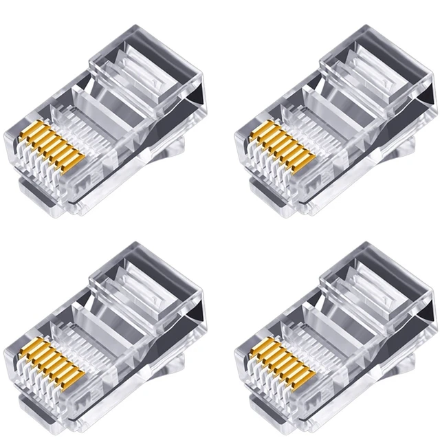 CONNECTEUR RJ45 METAL - POUR CABLE RESEAU CAT5, CAT5E, CAT6