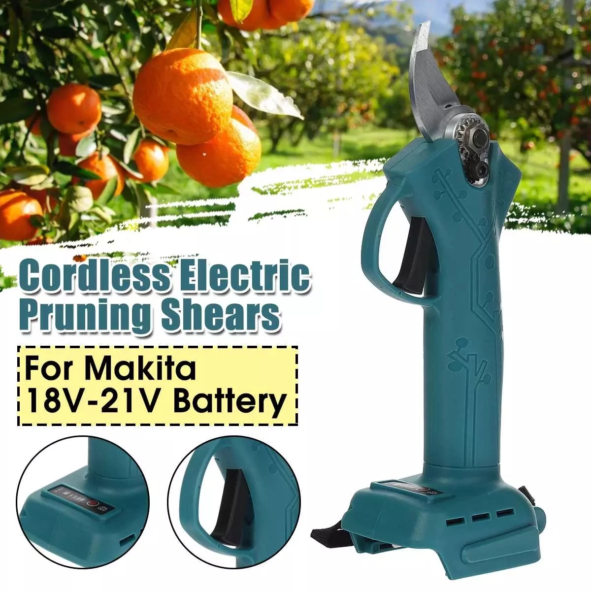 Electric Pruning Shears Cordless Pruning Shears Garden Tools For Makita 18V-21V Battery (No included) Branch Cutter Rechargeable
