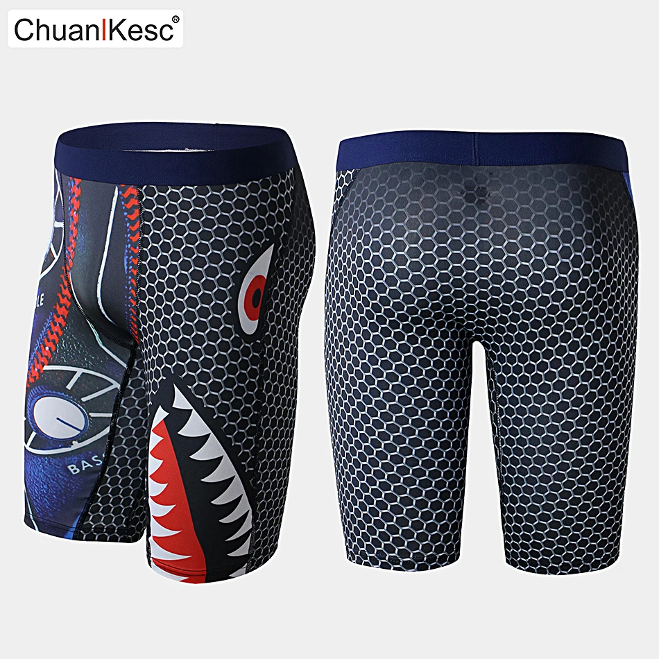 

Medium Length Sports Boxer Pants European Fashion Personalized Printed Men's Underwear Shorts To Prevent Chafing Of Legs