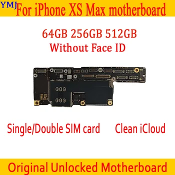 

Original Unlocked For iPhone XS MAX Motherboard With/Without Face ID Free icloud For iPhone XS MAX Logic Board 64GB 256GB 512GB