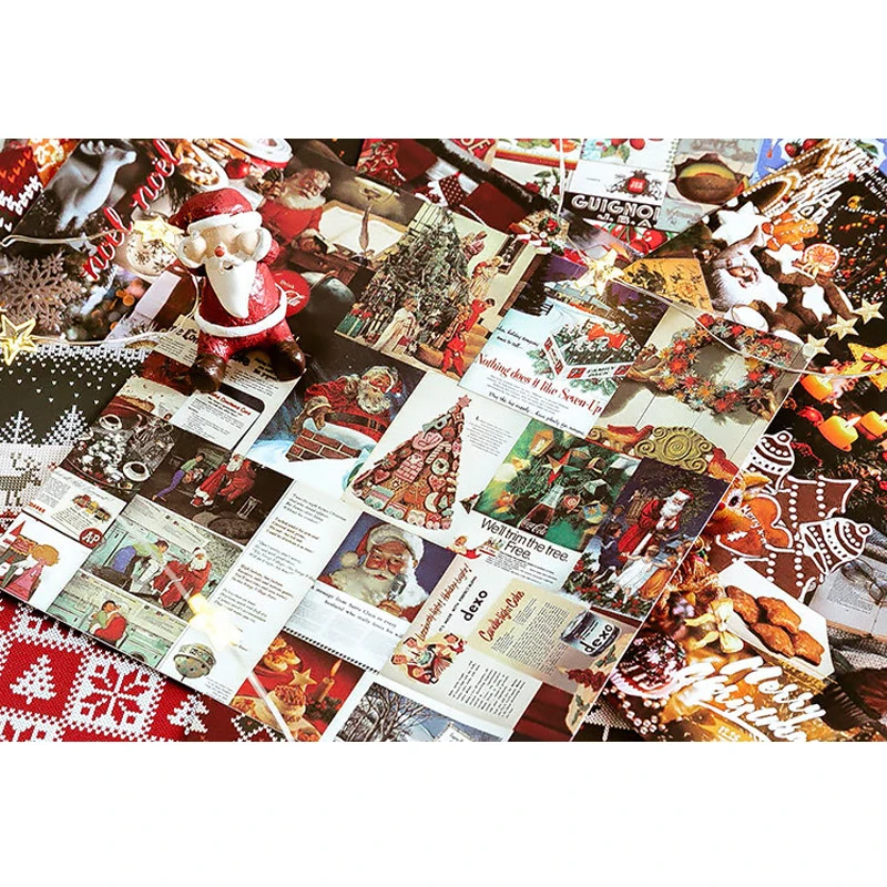 10packs/lot Kawaii Christmas Background Sticker Happy Forest Stickers for Scrapbooking DIY Projects