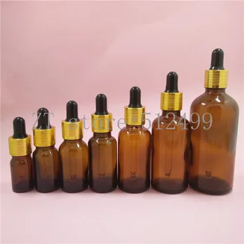 

2/10pcs 5/10/15/20/30/50/100ml Mini Refillable Empty Amber Glass Aromatherapy Container Dropping Essential Oil Bottle Travel