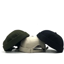 Мужские уличные повседневные Docker Сейлор Байкерская шляпа петля шапочка мягкий колпачок модные унисекс Тыква винтажные темно-синие шапочки