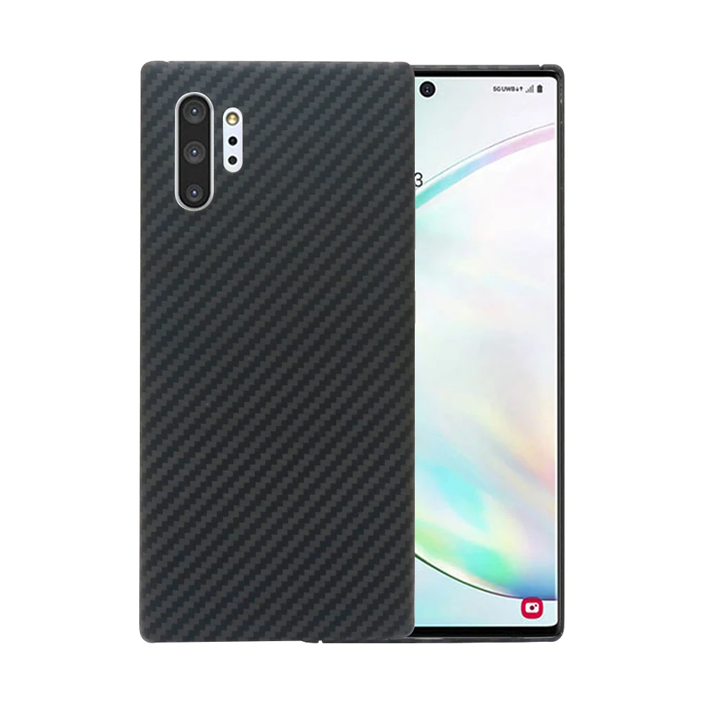 Чехол из углеродного волокна для Samsung Galaxy Note 10 Plus ультратонкие чехлы арамидного