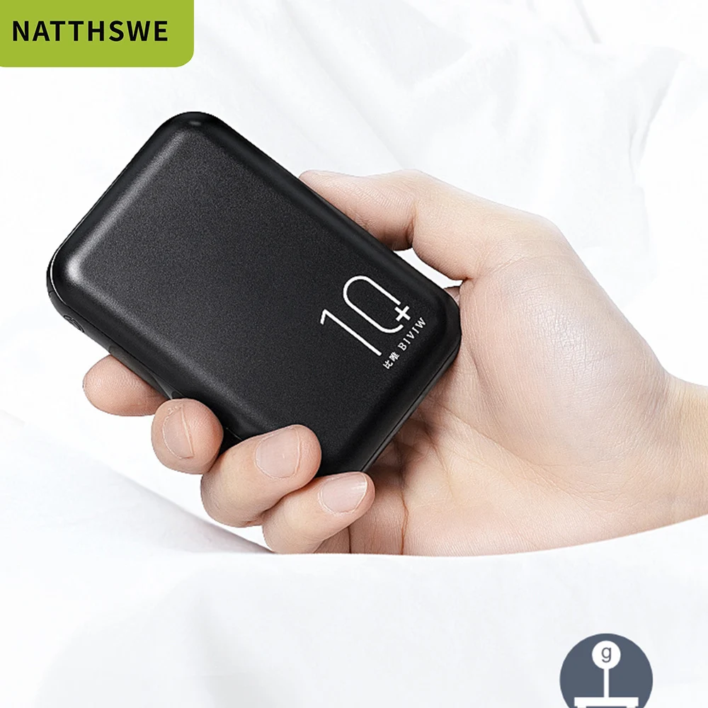 NATTHSWE 30000 мАч Внешний аккумулятор, внешний аккумулятор, USB внешний аккумулятор, портативное зарядное устройство для мобильного телефона Xiaomi iphone huawei