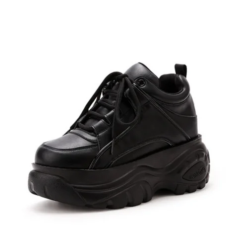 Trendy Brand women's sneakers,HighTop leather Female Platform Sneakers Chunky Ankle Boots Women autumn Femme basketball shoes - Цвет: 11