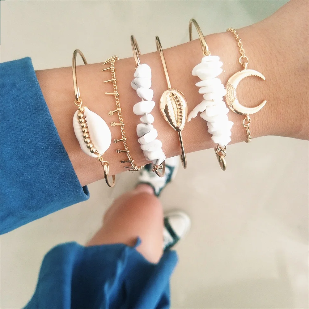 Punk Style Chain Bracelet Handmade Shiny Spiral Buckle Decorative Bangle Couple Accessories Gift chain bracelet