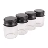 5pcs 15ml 30*40mm Glass bottle with Black Aluminum Caps Glass Jars Potion bottles Glass vessels Glass Vials for Art Craft 1