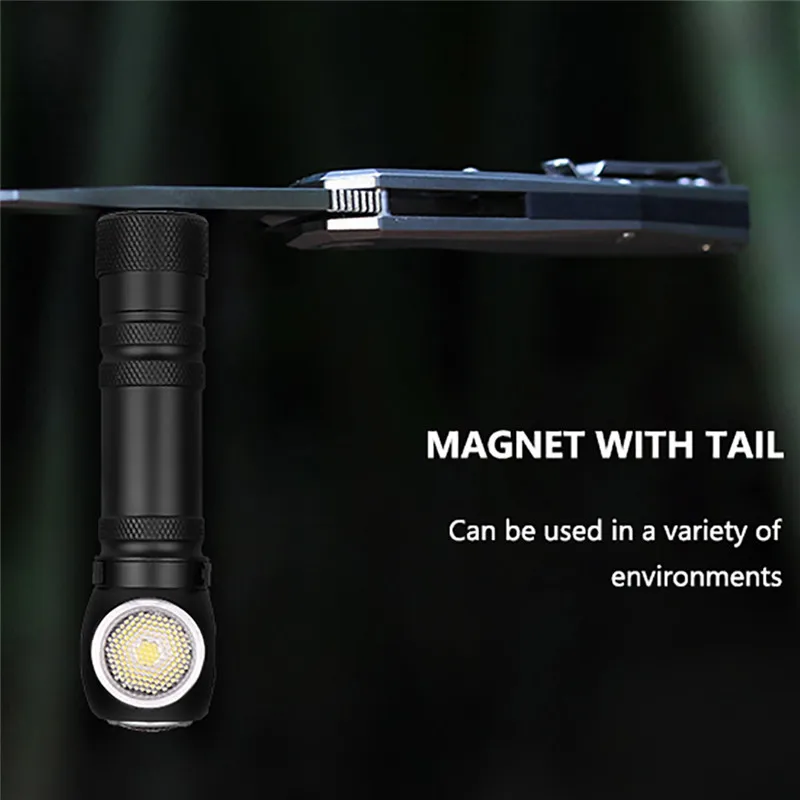 Rechargeable XHP50 Work Light Torch Flashlight With Magnet Can Be Used As Headlamp IP65 Led Flashlight 11x3x3CM Lanterna 40NOV2613