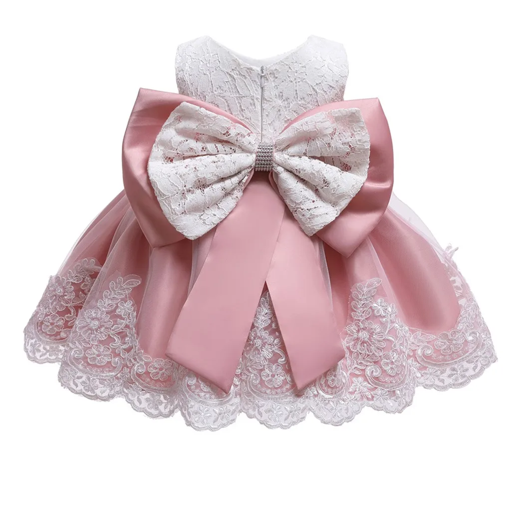 TELOTUNY/ милое детское платье для девочек, кружевное платье принцессы с бантом на день рождения, свадебное платье-пачка+ наборы повязок на голову, vestido 918