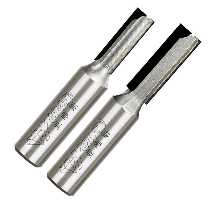 12ShankTungstenSteel810DoubleedgedDiamondStraightRouterBit