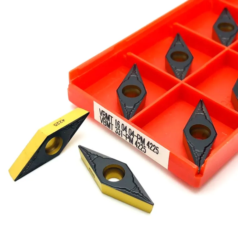 

VBMT160404 PM 4225 High-quality Cermet Grade 100% Carbide Insert CNC Lathe Indexable Cutting Tool VBMT 160404 Turning Inserts