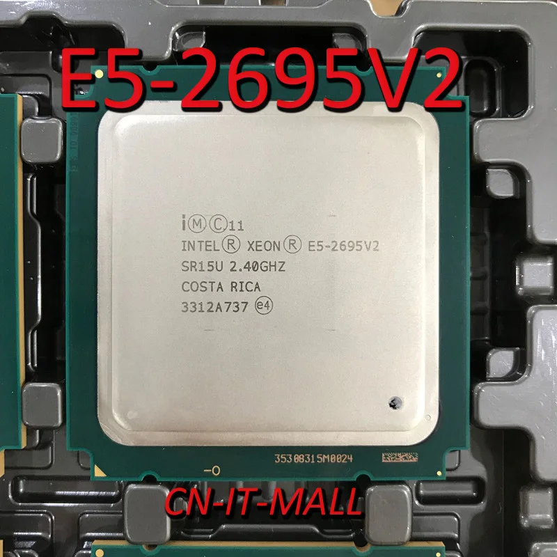 Процессор Intel Xeon E5 2695V2 CPU 2 4 ГГц 30 МБ кэш 12 ядер 24 потока LGA2011|Компьютерные кабели и