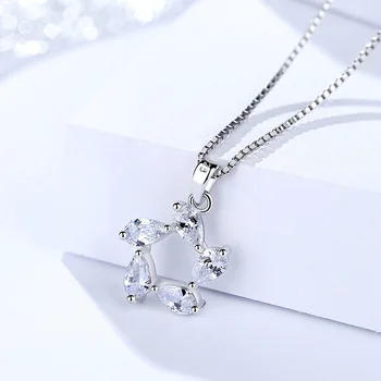 

Genuine S925 sterling silver ladies gift Korean Version Creative rotating blossom pendant inlay zircon fashion pendant Jewelry