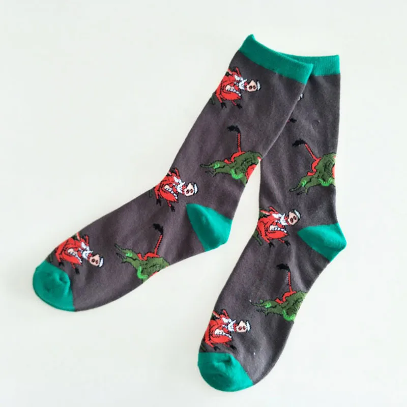 3 Creative Lovely Cartoon Lion Boar Cute Socks Couples Casual Personality Tide Socks Outdoor Streets Hip Hop Happy Funny Men Sox - Цвет: 3