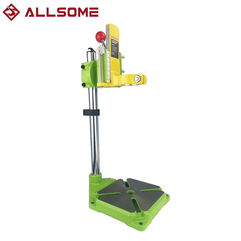 ALLSOME-soporte de taladro de banco MINIQ BG6117, soporte portabrocas eléctrico, abrazadera giratoria de banco de trabajo de marco fijo de 90 grados