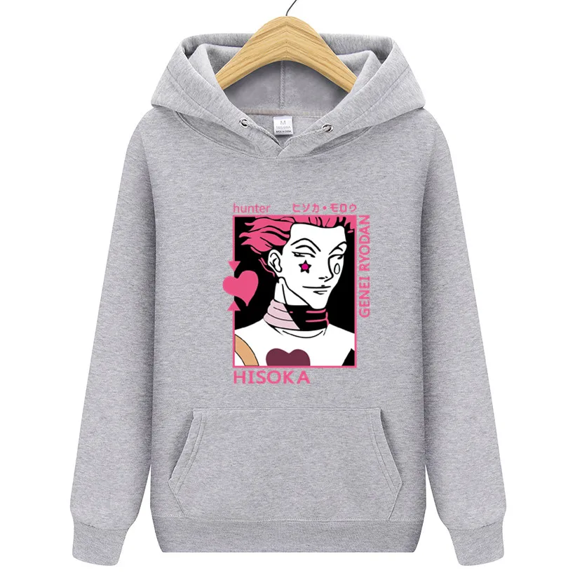 Hunter x Japanese Anime Printed Hoodies Sweatshirts Men Women Male New Threaded waist Sports Funny Streetwear | Мужская одежда