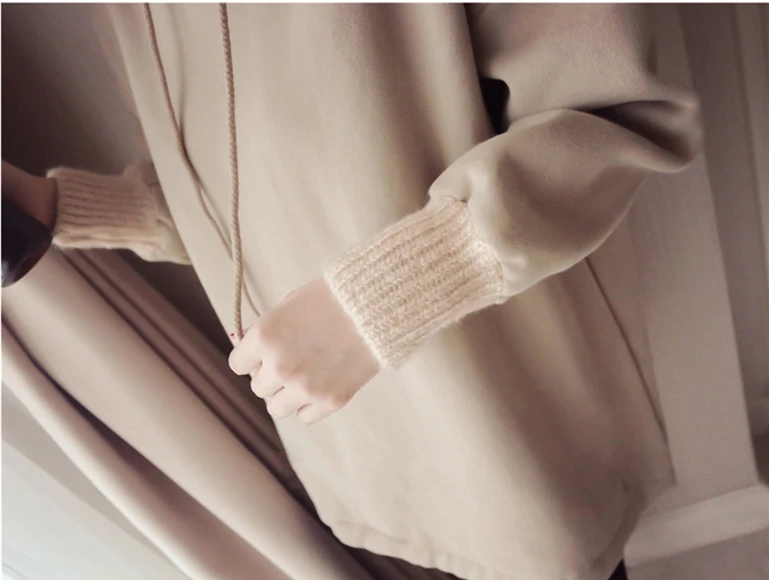 Suitlionbuff Плюс Размер Женская свободная утепленная толстовка с длинным рукавом «летучая мышь» с капюшоном, водолазка, пуловер, уличная Толстовка для женщин