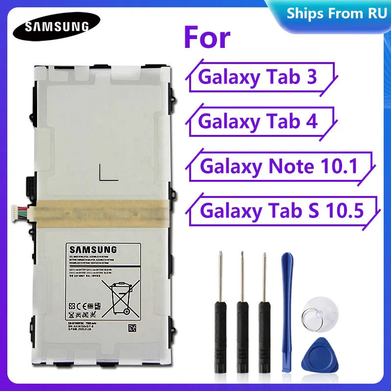 Оригинальная Аккумуляторная батарея для Samsung GALAXY Tab S 10 5 Φ P7500 P601 P5220 4 T531 note10 1