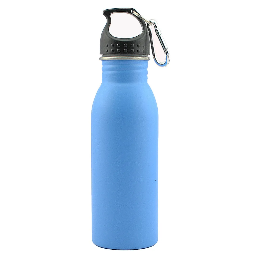 500 мл Портативная Алюминиевая бутылка с водой Упражнение пластиковый велосипед Спортивная бутылка для воды легко носить с собой однотонная цветная бутылка - Цвет: A