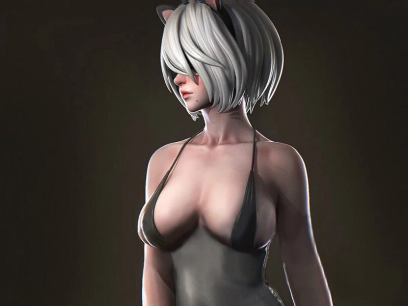 Набор фигурок из полимера 1/8 Cat Girl неокрашенный набор моделей для гаража|Игровые