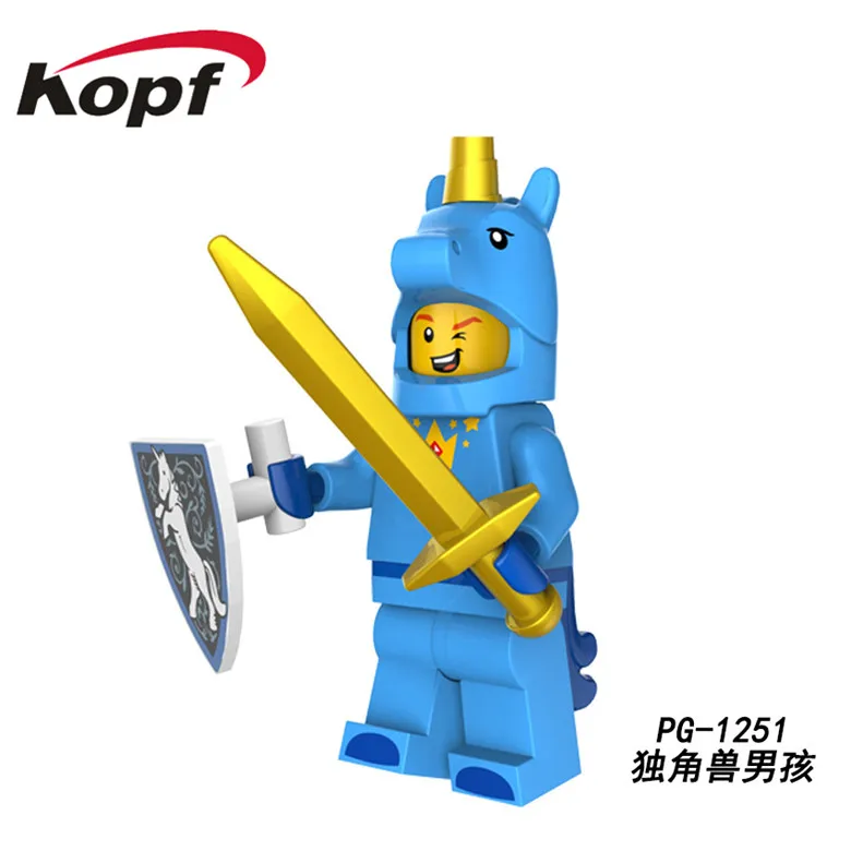 PG1251 Without Box Одиночная супер героев строительные блоки фигурки кактус девочка Единорог мальчик обучение Рождественский подарок игрушка модель дети PG1250 - Цвет: PG1251 Without Box
