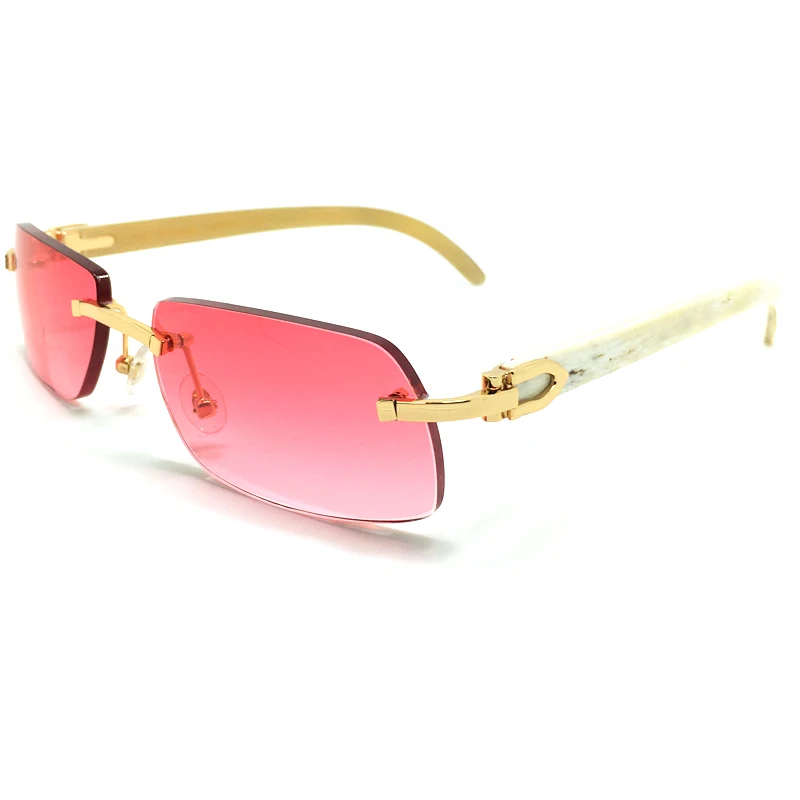 Роскошные солнцезащитные очки Buffalo Horn Shades люксовый бренд Carter без оправы
