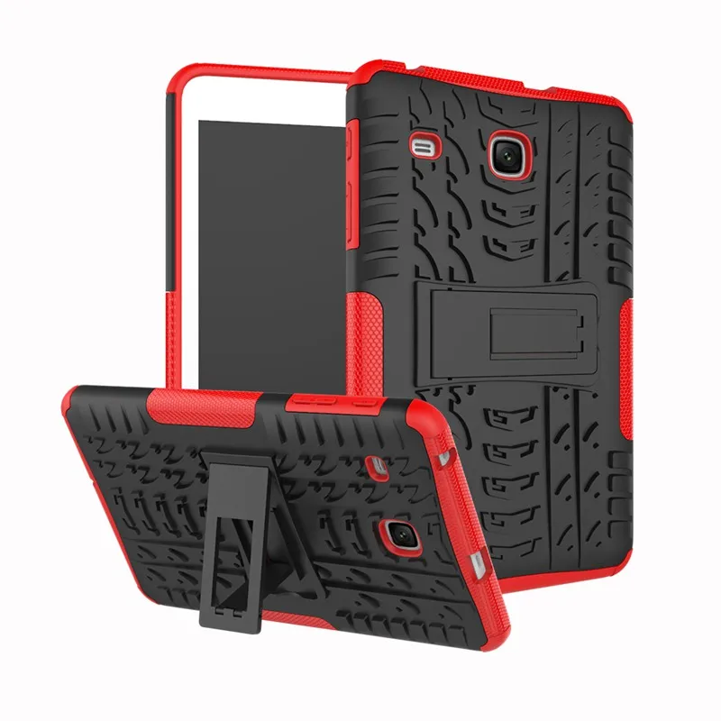 For Samsung galaxy Tab E 8.0 case SM- T377 T375 T377W T377P Tablet armor case Silicone TPU+PC Shockproof Stand Cover +Film+Pen