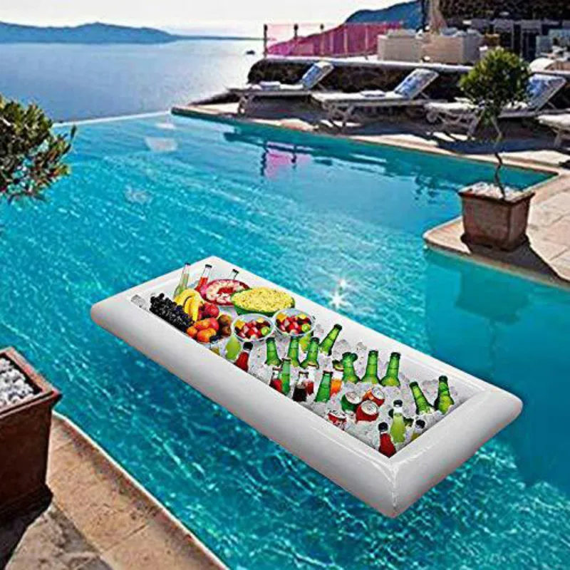 

Inflatable Serving Bar Salad Ice Tray Food Drink Containers BBQ Picnic Pool Party Supplies Buffet PVC Inflatable Ice Pool