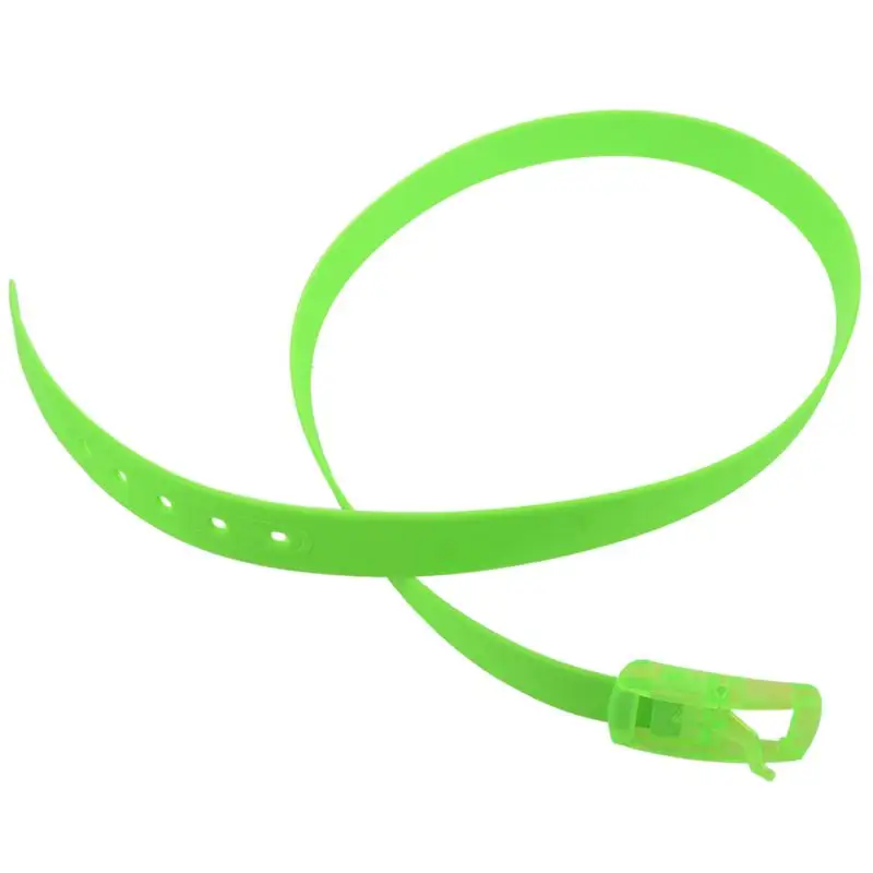 Men's Women's Silicone Belt Rubber Plastic Buckle Plain Leather Style Adjustable