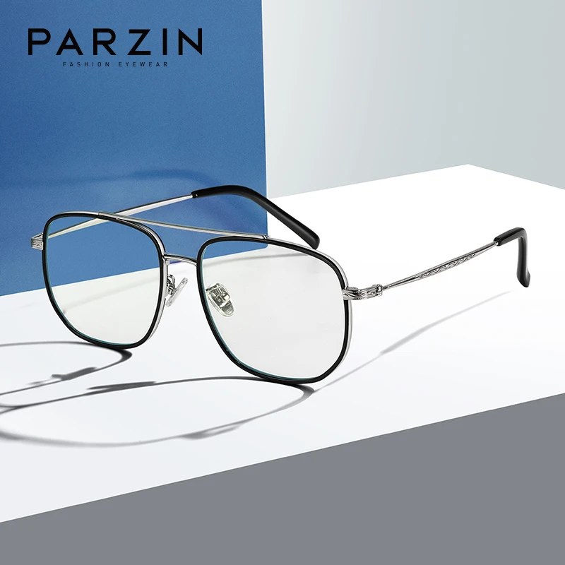 

Eye Glasses Frames for Men Titanium Alloy Blue Light Blocking Glasses Square Women Metal Prescription Myopic Lens PZ15793