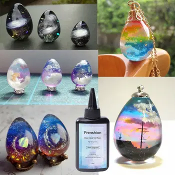 

100ml UV Resin Crystal Clear Hard Type Resin Mold Glue Ultraviolet Curing Resin Sunlight Activated Resin Jewelry Making