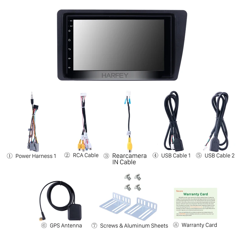 Sale Harfey Android 8.1 7inch 2Din Car Radio For Honda Civic 2001 2002 2003 2004 2005 Touchscreen HD 1080P GPS Multimedia Player 4