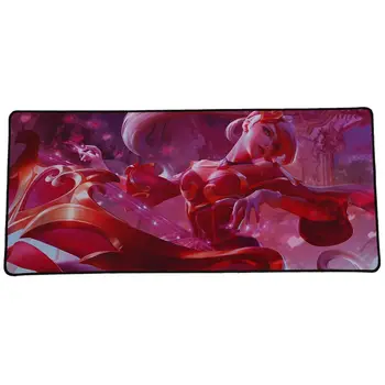 

Gaming Mouse Pad Locking Edge Large Mouse Mat PC Computer Laptop Mousepad for Apple MackBook CS GO Dota2 LOL:Woman playing the p