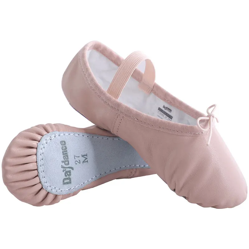 Leather Ballet Shoes Dancing Slippers Gymnastics Shoes Dance for Woman Girls Soft Lace Up Ballet