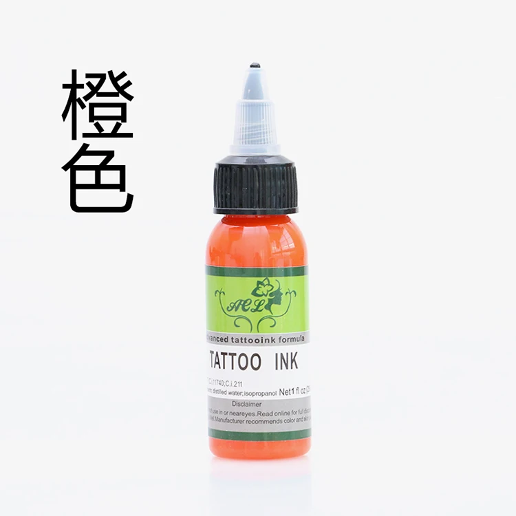 Wholesale-14pcs hi немецкий бренд набор чернил для татуажа пигменты перманентные 30 мл цветные чернила для татуажа бровей подводка для глаз губ - Цвет: orange