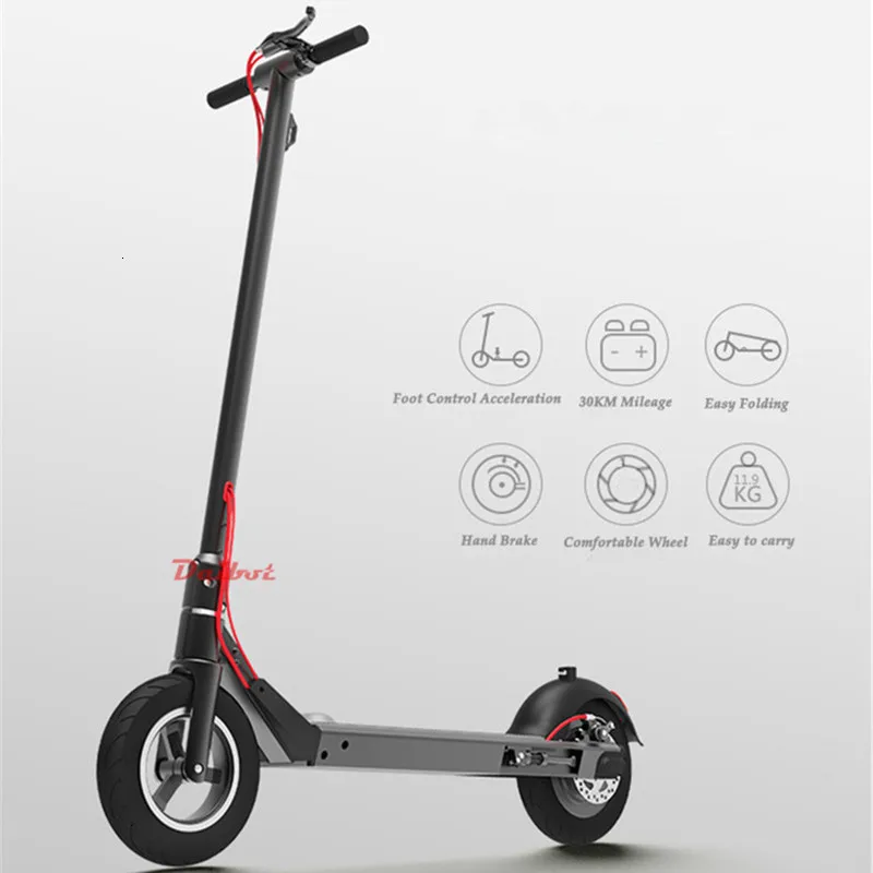Daibot Electric Scooter 350W Two Wheel 10 Inch 36V Foot Control Acceleration Portable Foldable Electric Skateboard For Adults    (13)