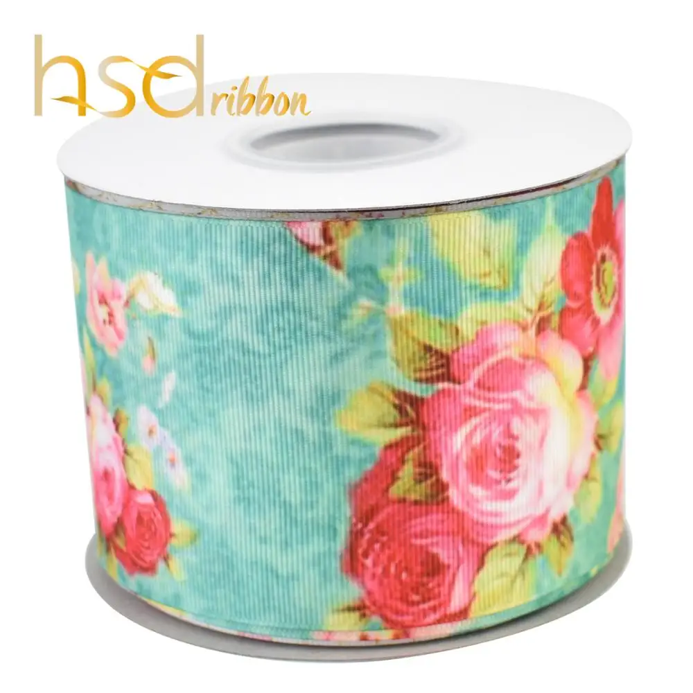 HSDRibbon 16 мм 22 мм 38 мм 75 мм Печатные hsd-дизайн HT Grosgrain ленты 50 ярдов/рулон