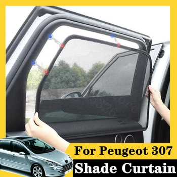 

For Peugeot 307 2017-2020 1.6L Automatic Prestige 5Pcs card type magnetic car curtain sun shade car window shade car styling
