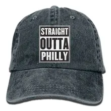 Прямая Из Филли джинсовая бейсболка s Hat Регулируемая хлопковая спортивная крышка ремня для мужчин и женщин